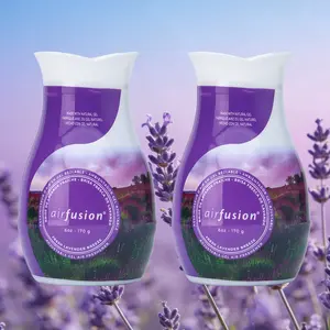 AIR FUSION Bathroom Odor Control Adjustable Gel Air Freshener 6 Oz Each 2 Pack with Adjustable Lid for Fragrance Intensity Control