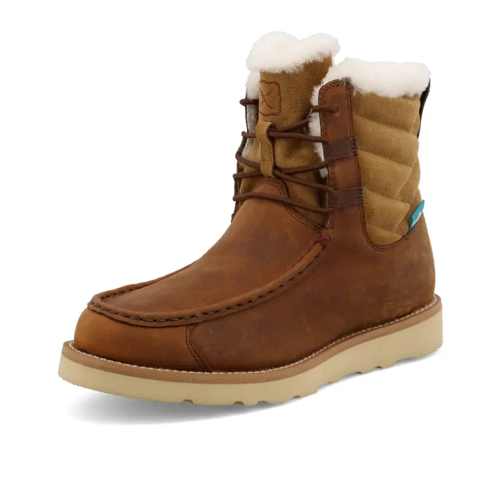 Women’s Twisted X 6 In Wedge Sole Waterproof Shearling-Lined Ankle Mid-Calf Active Casual Outdoor Boots - Wedge Heel Walking Footwear, Casual Outdoor Boot, Walking Shoes