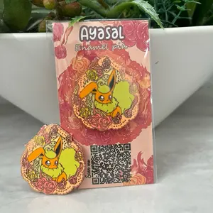 Flareon Hard Enamel Pin  Eeveelutions  "Lace & Flowers" Collection