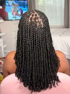 Final Edition Peruvian Tight Afro Kinky Bulk Hair 100% Human Hair For Dreadlocks Twist Braid Hair Extension Natural Black Color Pre Stretched Ready To Install Dreadlocks Extensions