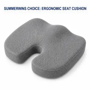 Summerwins Dealsforyou Ergonomic Seat Cushion - DFYD Restock Cooling Gel Memory Foam Chair Pillow for Tailbone Pain Relief