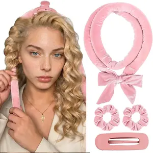 Sleep-Friendly Heatless Curling Rods Set Damage-Free Flexi Curls for Medium Long Hair