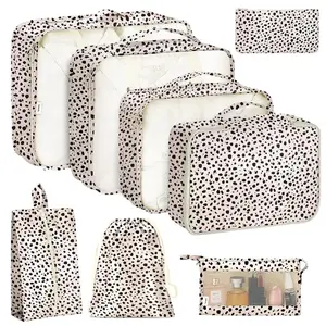 Travel Storage Bag Set 8-Piece Organizer Travel Organization Pouch for Digital Accessories Makeup Clothes Shoes Luggage Christmas Gift