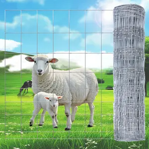 14 Gauge Heavy Duty Woven Wire Farm Fence - Close Mesh Steel Wire Animal Barrier for Cattle, Pigs, Sheep, Horses | Rust Proof Deer Fencing & Livestock Protection for Small Farm