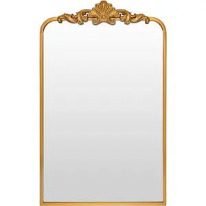 Wall Mirror, Traditional Vintage Baroque Mirror, Gold Framed Mirror for Bathroom, Entryway, Living Room, Hallway, 19” x 30.5” Decor