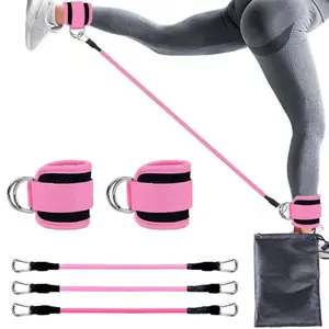 Ankle Resistance Bands, Ankle Bands for Working Out with Cuffs, Resistance Bands for Leg Butt Training Workout Equipment for Kickbacks Hip Gluteus Training Exercises, Ankle Strap with Exercise Bands
