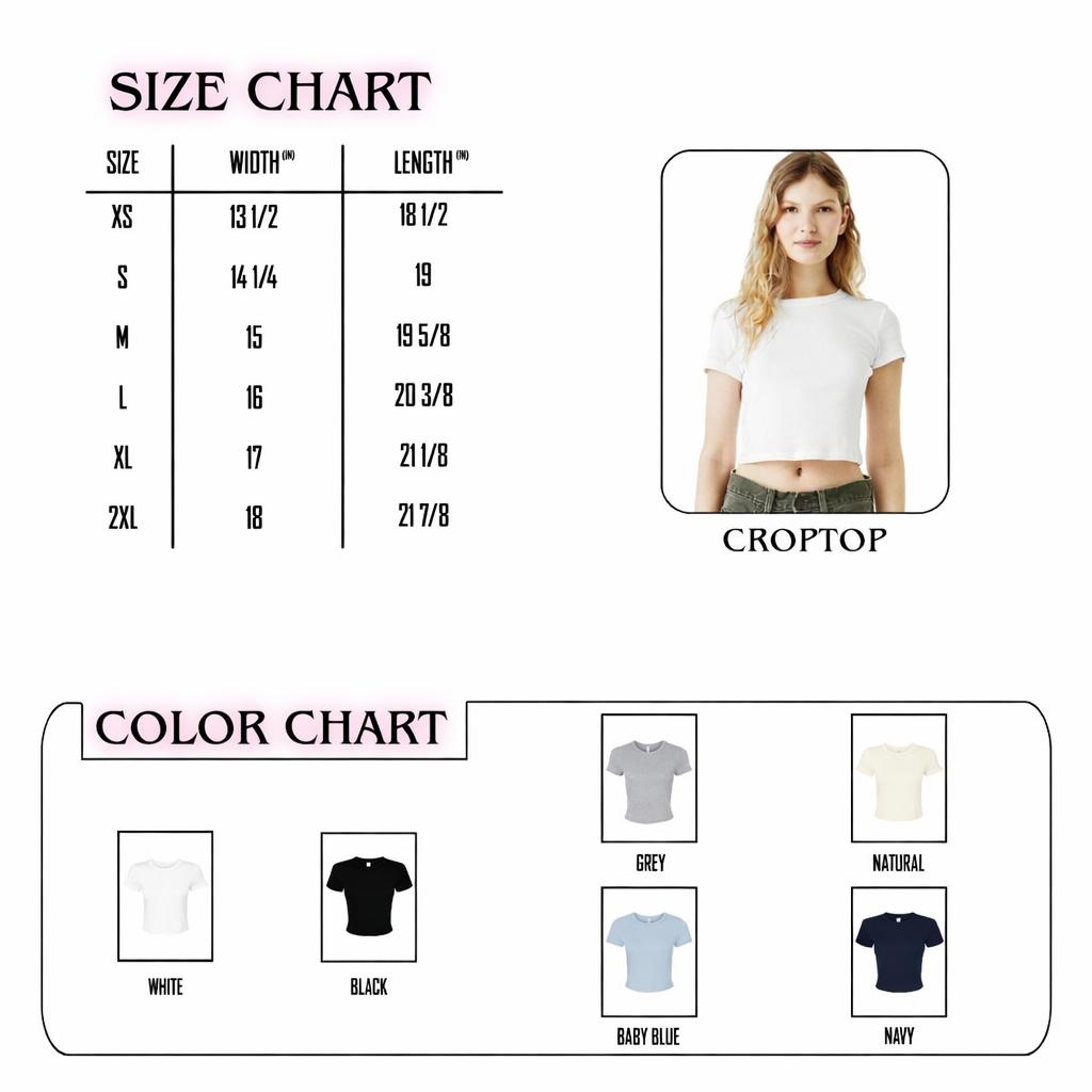 2026 Crop Tee, Y2K Aesthetic Shirt
