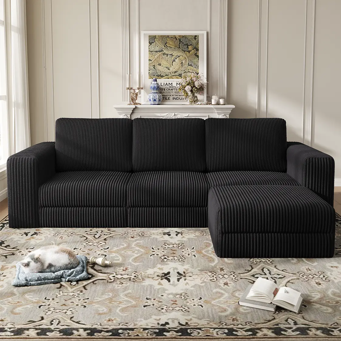 Black(110.2×42.9 ×33In)