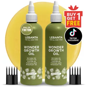 Lebanta Batana Oil For Hair Growth (BOGO)- 100% Pure, Raw & Natural Blend With Organic Castor, Pumpkin Seed, Coconut and Rosemary Oil - Thicker, Stronger Hair For Men & Women Scalp (2 Pack) Haircare Serum