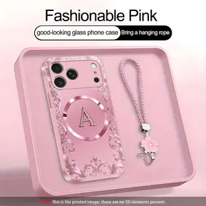 Suitable for [iPhone 17 Pro] high-end MagSafe phone case，Each of the 26 letters has its own unique characteristics, Includes a complimentary lanyard and magnetic ring—highly practical. YM99