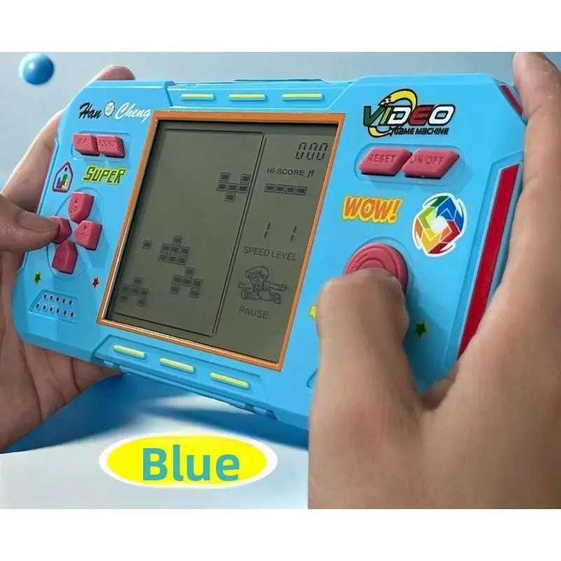 Tetris game console with a large screen, handheld device for children and elementary school students, a nostalgic and vintage educational toy