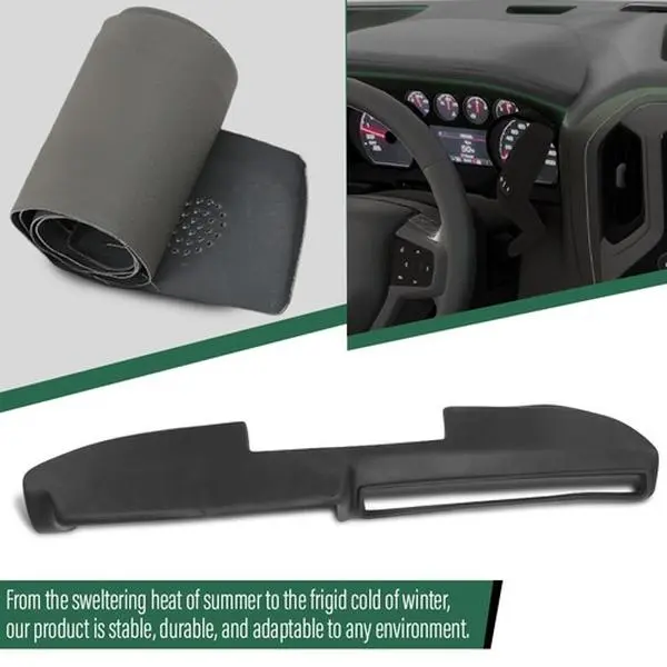Fit For 71-74 Dodge Charger Plymouth Soft TPE Dashboard Dash Cover Overlay Black
