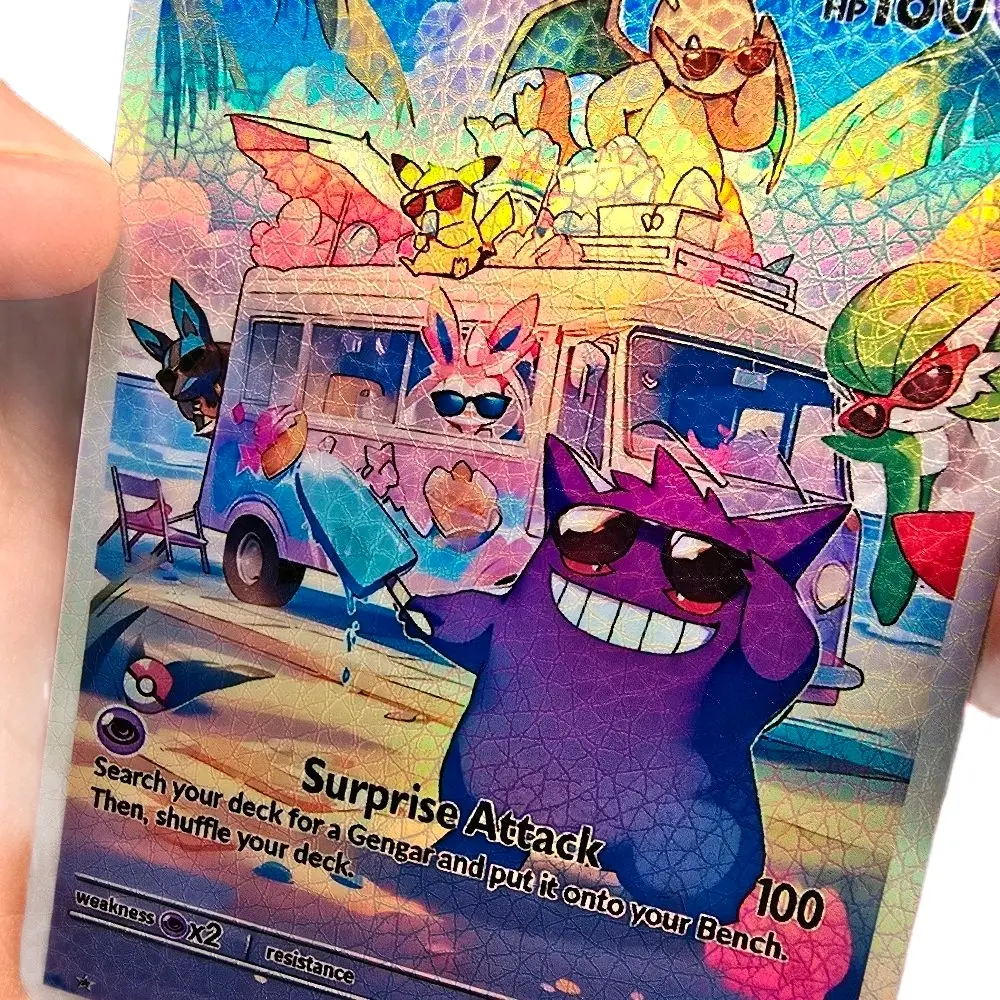 gengar pokemon card holographic Tag Cute Gengar & Mimikyu Pokemon Card Holographic Credit Card Holographic  Credit Card Skin – Anime Town Creations