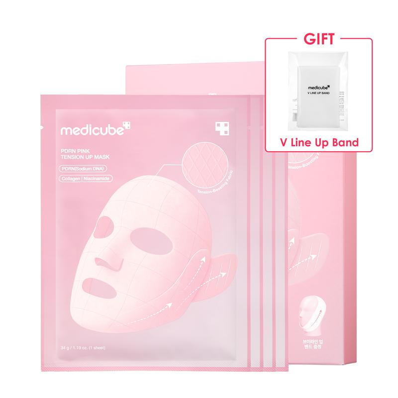 [NEW] [medicube] PDRN Pink Firming Care Mask | 3-Step Firming Care Mask with Ear Hooks for De-Puffing & Contoured Skin | 99% Salmon PDRN, NAD, Caffeine | K-Beauty, Korean Skincare V-Line Tightening Mask