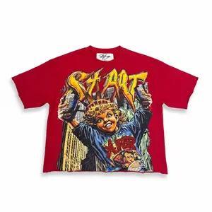 BKYS 'Start' Cropped Rhinestone T-Shirt (Red) T1368