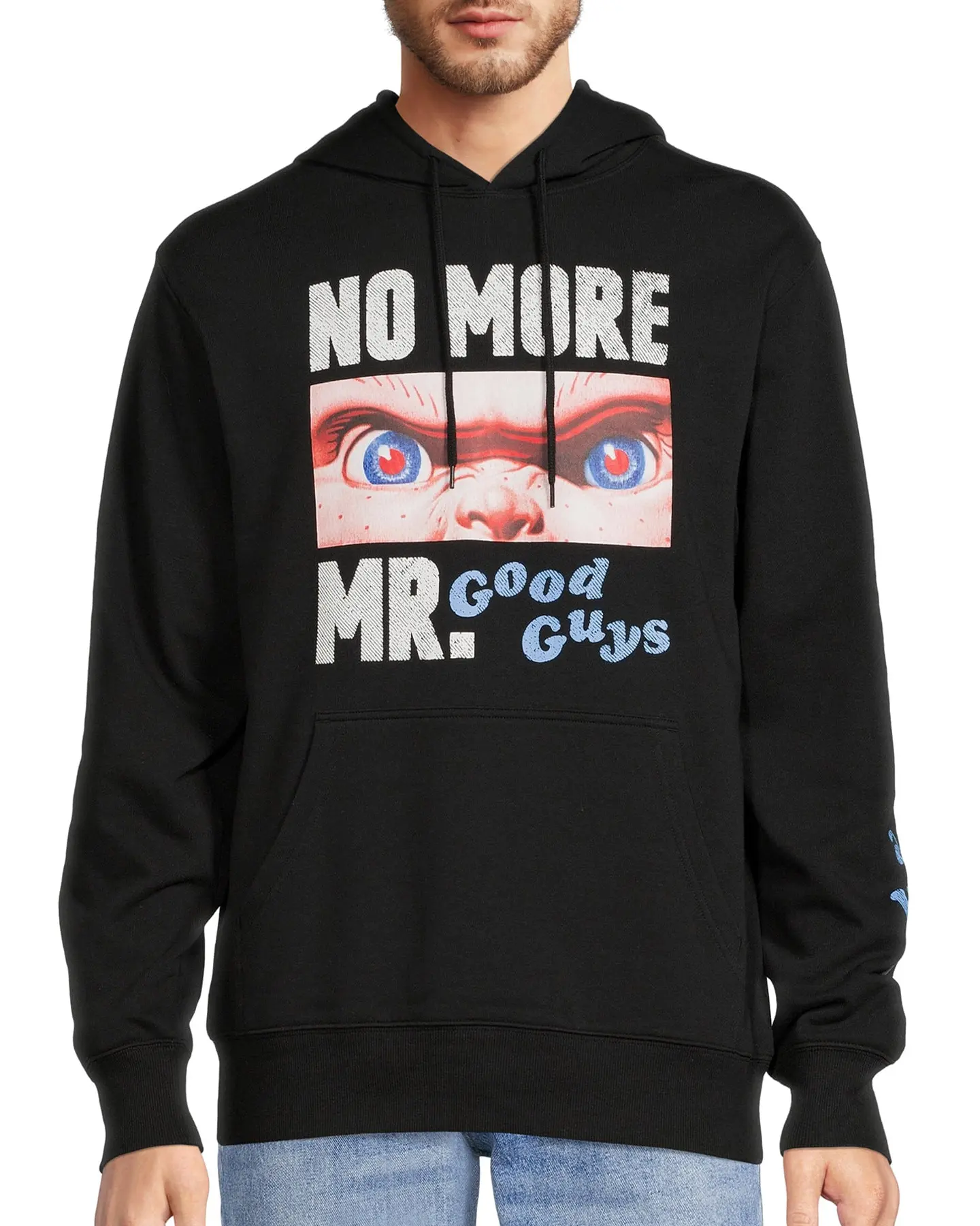 Men's Chucky Hoodie - No More Mr. Good Guys Graphic Pullover Sweatshirt, Classic Tops with Ribbed Details, Kangaroo Pocket, Premium Fabric, Menswear