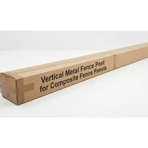 Vertical Metal Fence Post for Composite Fence Panels