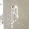 Crystal Sun Catcher, Crown Crystal Suncatcher Prism Wind Chime, Handmade Rainbow Maker Indoor Outdoor Decor for Window Bedroom Courtyard Garden, Bless Gift Windchimes Decoration