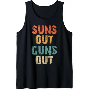 Suns Out Guns Out Cool Muscle Sun Vintage Tank Top