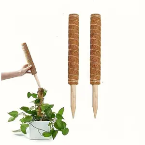 Plant Moss Coconut Shell Pole, Bendable Plant Heart Leaf Vine Climbing Support Extended Palm Rattan Stick, Indoor Balcony Garden Garden Flower Decoration