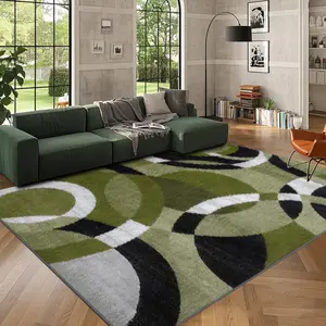 Velvet soft and comfortable patterned printed carpet, modern abstract rug, Geometric Pattern Rug, suitable for multiple scenarios, available in various sizes, soft and non-shedding.