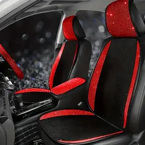 Rhinestone Decor Car Seat Cover, Car Seat Protector, Universal Car Seat Cover, Automotive Seat Covers, Car Interior Accessories for Women & Men