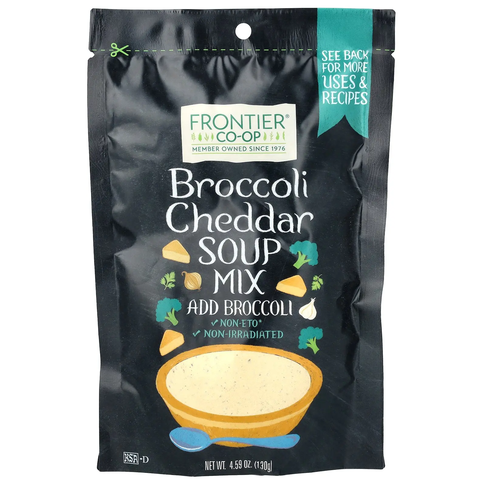 Frontier Co-op Broccoli Cheddar Soup Mix, 4.59 oz (130 g)