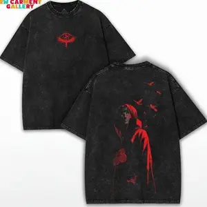 Elevate Your Style with the Itachi Anime Graphic Tee – Premium Black Wash Tee Featuring Iconic Uchiha Sharingan Eyes, Perfect for Devoted Anime Fans and Streetwear Enthusiasts 1PU S7Q