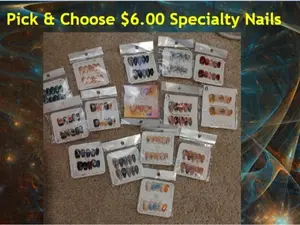 Pick & Choose Handmade Custom Sized Press On Nails $6.00 Nail Duo Sheets for Acrylic Nail Art Crafting Unique Acrylic Sheets for Custom Nail Designs