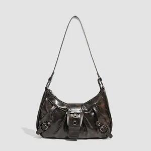 HAND Retro Fashion Hot Girl Bag Motorcycle American Style Wasteland Commuter Single Shoulder High-end Underarm Bag