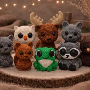 Forest & Woodland 3D Printed Knit Textured Animals