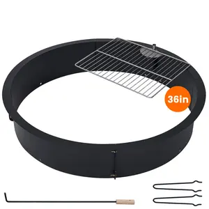 🔥 Build the ultimate backyard bonfire centerpiece. 36-inch heavy-duty steel fire pit ring—2.5mm thick, assembles in minutes, no tools needed.