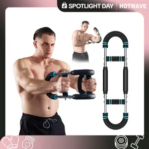 HOTWAVE Arm Trainer, Adjustable Chest Workout Equipment, Arm Trainer for Men, Chest Trainer for Men, Shoulder Muscle Training, Portable Spring Resistance Home Fitness Equipment