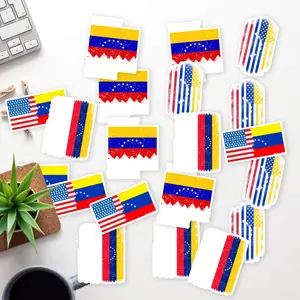 Stickers Pack 20 Pcs Venezuelan Bike Colorful Vinyl American Waterproof Laptop Flag Skateboard Guitar Bottle Luggage Bumper Car Aesthetic Water