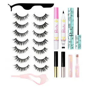 5-in-1 Black Friday Xmas Makeup Combo | Sparkle Jelly Eyeshadow + 7D Mink Lashes + Freckle Eyeliner + 4D Mascara + Applicator | Easy Apply Long-Lasting | Effortless Festive Glam Value Pack Christmas gifts