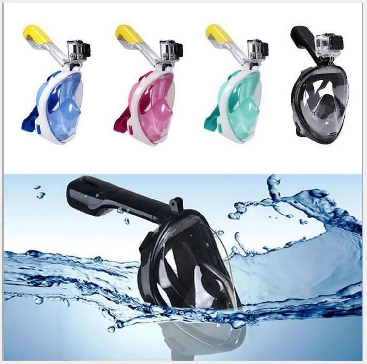 AquaVista 360 Kids Swimming AquaGuard Full-Face Anti-Fog Snorkel Mask Compatible with GoPro