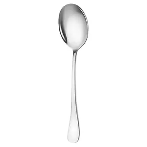 8” Stainless Steel Dinner Spoons Set of 6, Heavy Duty Tablespoons, Soup & Dessert Spoons Silverware, Dishwasher Safe (Silver)
