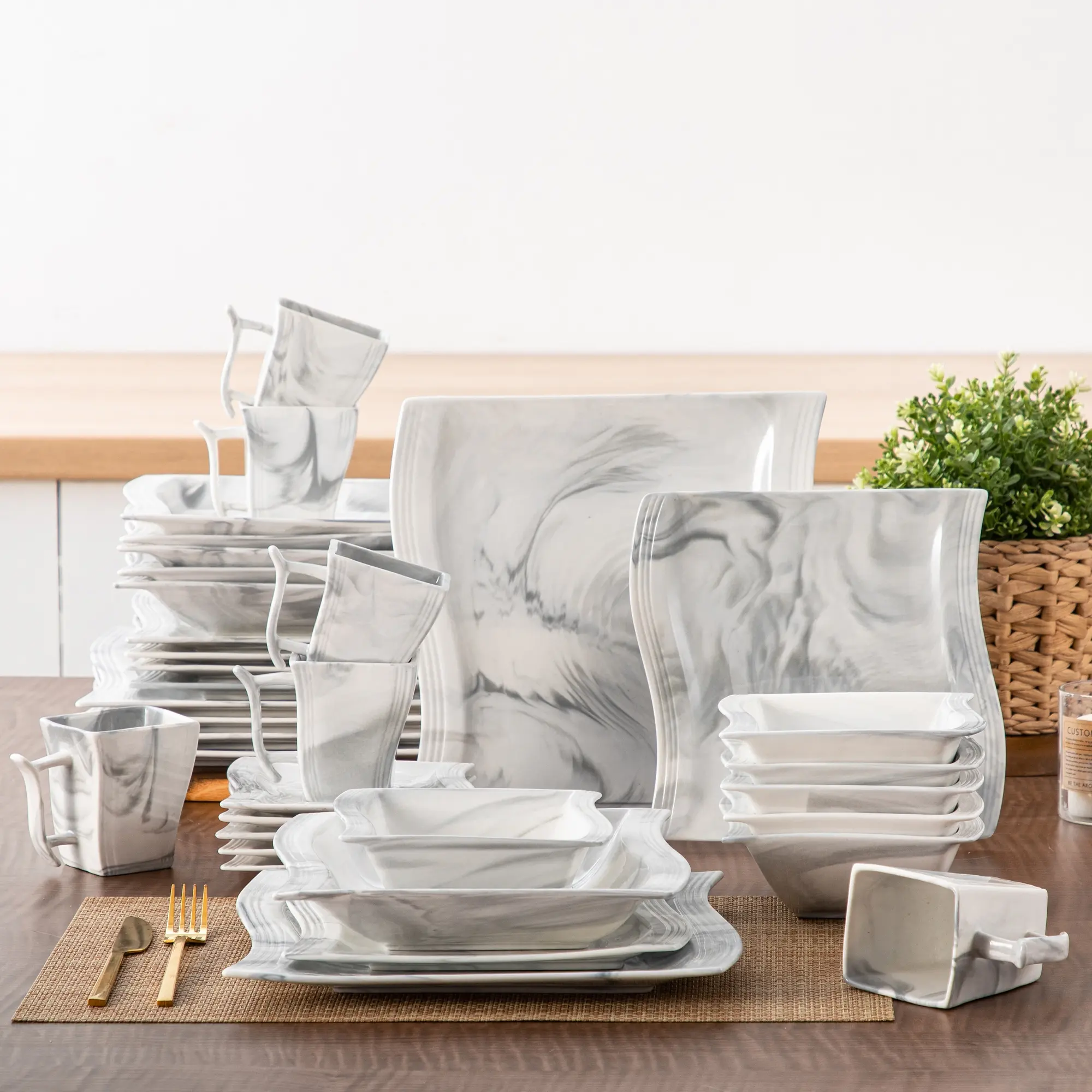 36 PCS(Service for 6) - Grey