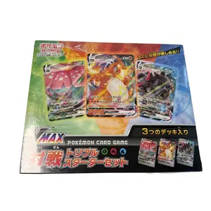 【Card Lobby】Pokemon TCG Sword & Shield VMAX Battle Triple Starter Set Japanese Sealed Box, Charizard Venusaur Blastoise VMAX Decks, 3 x 60-Card Decks Pack