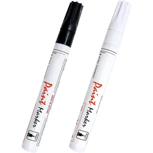 Permanent  Pens  Markers - 2 Pack Black & White Oil Based Quick Dry  Markers For Tire, Rubber,, Rocks, Metal, Canvas