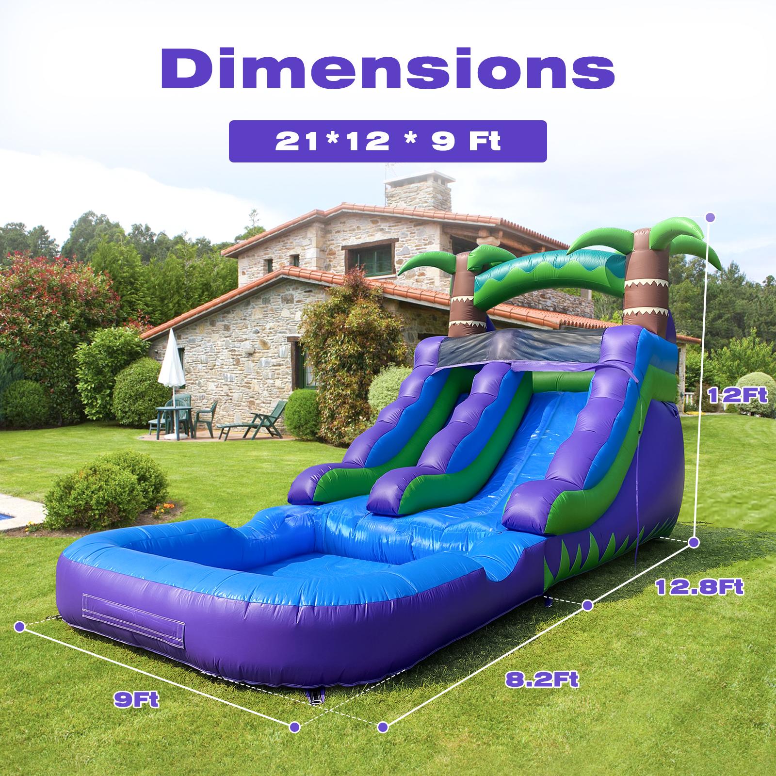 Commercial Grade Water Slide 100% PVC  Inflatable Water Slide with Splash Pool Playground Outdoor Kids Adult Summer Water Play Commercial Rental Equipment Summer Fun