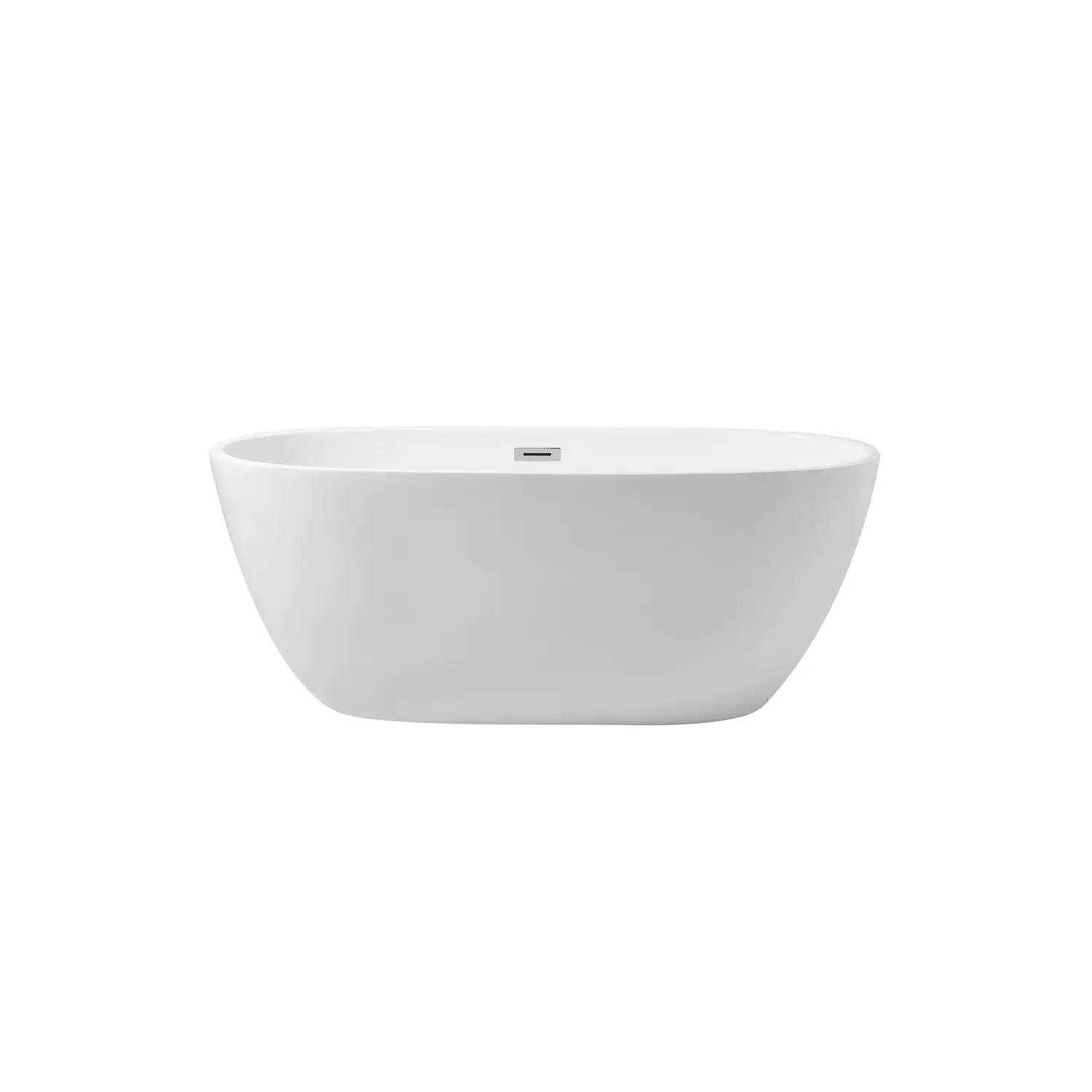 59 Inch Soaking Roll Top Bathtub In Glossy White - Style: 8463862