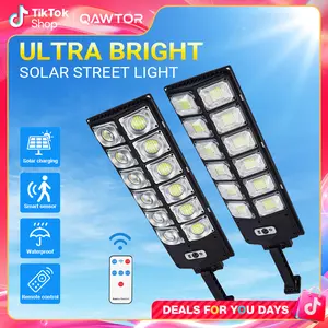 Qawtor New Solar Street Lamp Road Lighting With Remote Control Garden Light Dusk To Dawn Solar Light Outdoor With Motion Sensor And Remote Control, Suitable For Courtyard, Parking Lot, Garage, Street , Summervibes, DealsForYouDays
