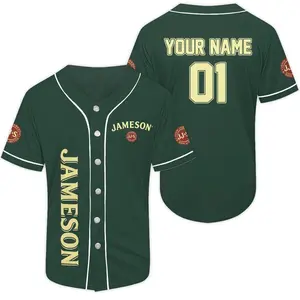 Personalized Green Jameson Irish Whiskey Baseball Jersey - Jameson Jersey Shirt For Men Women, Jameson Baseball Shirt