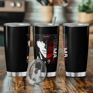 Tumbler Yhwach Vs Ichigo Ohma Tokita 2 Sides Kengan Ashura Omega Anime Manga Stainless Hot Tea Iced Office Steel