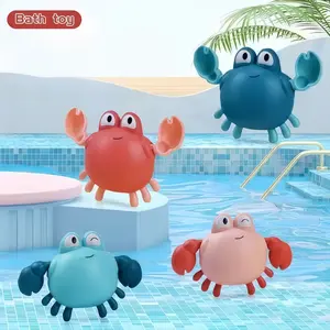 Cute Wind-Up Crab Bath Toy, Small Design Abs Safe Material, Floating Design for Pool and Shower Fun, Unisex Summer Bathtub Toy