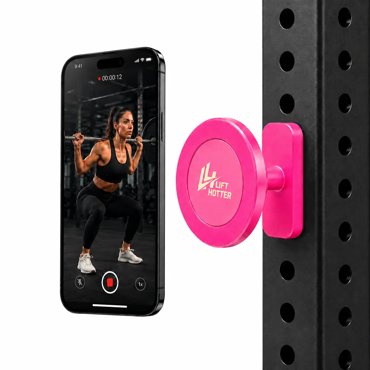 Lift Hotter Magnetic Phone Mount, Pink, Compatible with MagSafe, Rotating