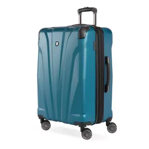 SWISSGEAR 24" Hardside Medium Checked Suitcase Spinner Hardshell Luggage, Teal