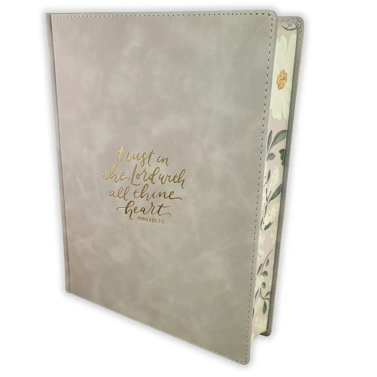 King James Version Hardcover Single Column Note Taking Bible Proverbs 3:5 pink faux leather
