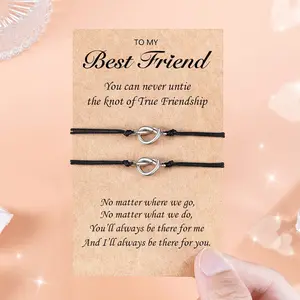 2/3 Pcs Love Knot Infinity Bracelets for Women Girls Best Friends Sister Matching Friendship Bracelets Birthday Wedding Long Distence New Job Gifts for Her